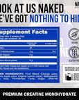 Naked Pure Micronized Orange Creatine Monohydrate - 36 Servings - 500 Grams, 1.1Lb Bulk, Vegan, Non-GMO, Gluten Free, Soy Free. Aid Strength Gains, No Artificial Ingredients Creatine