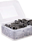 PANA 100 Pieces Nail Sanding Bands Professional Nail Manicure Great Fit for Nail Drill Bits for Acrylic Nails (120 Grit, Black)