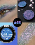 Afflano Holographic Glitter Eyeshadow - Color Change Multichrome Silver Blue Shimmer Metallic Eye Makeup, Sparkling Pigment Chameleon Duo Chrome for Blue Eyes
