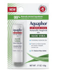 Aquaphor Naturally Inspired Lip Repair Stick with Aloe Vera and Natural Shea Butter, Hydrating Lip Balm Immediately Relieves Dryness, 0.17 Oz Stick