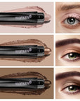 3Pcs Eyeshadow Stick Set, Matte And Shimmer Creamy Brown Gold Nude Shadow Pencil, Waterproof Long Lasting Smoky Eye Makeup