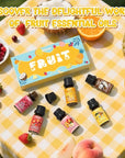 ARVIDSSON Fruits Essential Oils Set, Natural Fruity Fragrance Oil for Candle & Soap Making - Sweet Orange, Pineapple, Coconut, Cranberry, Peach, Strawberry, Aromatherapy Diffuser Oils Gift Set