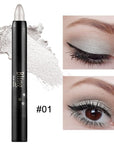 Boobeen Eyeshadow Pencil Crayon Waterproof Stick Shimmer Cream Pen - Create Glitter Eye Makeup, Easy to Use (01#)