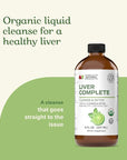 Liver Complete 8oz - Organic Liquid Liver Cleanse & Detox Supplement for High Enzymes, Fatty Liver, & Liver Support