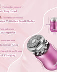 Facial Hair Removal for Women, Electric Painless Hair Remover for Face,Lip,Arm,Legs, Waterproof Shaver Razor Epilator for Women with Cordless USB Recgargeable (Pink)