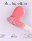 Côte Beauty's Peptide Lip Shine in Lyla, Ultra Hydrating & Long-Lasting Coral Plumping Lip Gloss for Women with Hyaluronic Acid, Shea Butter & Jojoba Oil, Vegan & Cruelty-Free, 0.12 Fl Oz