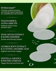 Korean Skincare Anti-Aging, Dark Spot & Wrinkle Minimizing Toner Pads - Hydrating with Snail Mucin, Centella Asiatica, Niacinamide, Peptides - for Acne Marks & Hyperpigmentation - 100 Count