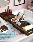 Bathtub caddy tray for tub,