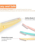 Tinkle Dermaplaning Tool 6ct, Dermaplane Razor for Women, Safe and Easy Peach Fuzz Remover, Eyebrow Trimmer with Protective Cover