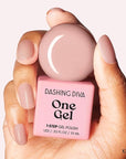 Dashing Diva One Gel Color & Magnetic Topper Duo - Smitten - Kitten & Iridescent Glitter Topper - 3-in-1 Base Coat, Nail Color & Top Coat - Gel Nail Polish Set