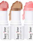KIMUSE Multi Stick Trio Face Makeup, Cream Blush Skin,PEACHY PINK