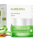 Aloderma Hydrating Face Cream for Dry Skin Made with 65% Organic Aloe Vera - Natural Hydration with Hyaluronic Acid & Arginine - Nourishing Aloe Vera Face Cream - Moisturizing Dry Skin Cream, 1.7oz