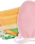 Juvale Soap Savers for Bar Soap with Drawstring Closure, Mesh Pouch for Exfoliating (4 Colors, 3.5 x 6 Inch) 4 Pack