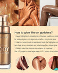 Body Shimmer Oil, Waterproof Long Lasting Moisturizing Body Bronze #03) 1oz