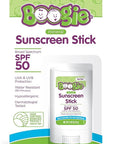Baby Sunscreen Stick by Boogie, Mineral Sunscreen SPF 50, Travel Size Sunblock for Kids, FSA/HSA Eligible, Zinc Oxide, Water Resistant, Vegan, Fragrance Free, Pack of 1