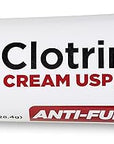 Globe Clotrimazole Antifungal Cream 1% USP (1 oz), Anti Fungal Treatment, Relieves Itching, Burning, Cracking and Scaling Associated Athletes Foot, Jock Itch, Ringworm and More