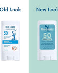 BLUE LIZARD Sensitive Mineral Sunscreen Stick with Zinc Oxide, SPF 50+, Water Resistant, UVA UVB Protection Easy to Apply, Fragrance Free, 0.5 Oz