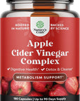 Cleansing Apple Cider Vinegar Capsules - ACV Deep Cleanse and Detox Pills for Gut and Digestive Health with Slimming Cayenne - Extra Strength ACV for Hunger Gut Cleanse and Full Body Detox 180 Count
