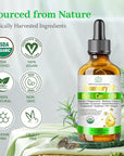 Rosemary & Castor Hair Growth Oil – USDA Certified Organic Cold Pressed Blend Castor oil for Thicker, Fuller Hair, Soothe Itchy Scalp & Repair Damaged Hair – 4 fl oz