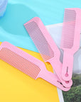 Boao 3 Pieces Barber Combs Flat Top Clipper Combs Hair Cutting for Flat Top and Clipper Cuts(Pink)