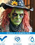 MEICOLY Lime Green Face Body Paint Stick,Elphaba Green Face Paint,Body Paint for Halloween SFX Cosplay Witch Makeup for Kids and Adults,Hunting Camo Paint,St Patricks Day Accessories
