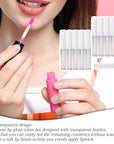 RDEXP 1.3ml Empty Lip Gloss Tube Clear Plastic Lip Gloss Containers Pack of 10 (White Cap)