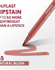 COVERGIRL Outlast, 65 Natural Blush, Lipstain, Smooth Application, Precise Pen-Like Tip, Transfer-Proof, Satin Stained Finish, Vegan Formula, 0.06oz