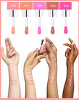 Plumping Lip Glow Oil - Hydrating Tinted Gloss, Reviver Oil, Long Lasting Moisturizing Clear Plumper Tint for Care and Dry Lips - Thanksgiving Makeup Gift for Women (#012 Rosewood)
