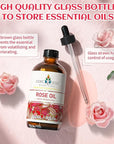 EVOKE OCCU Rose Essential Oil for Skin Care, Relaxation, Home Cleaning, Add to Diffuser and Spary, DIY Candle and Soap - 4 Fl Oz