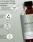 Eucalyptus Essential Oil 100ml | 100% Natural and Pure USDA Organic Eucalyptus Oil | Diffuser Aromatherapy Skin & Hair | 3.38fl oz