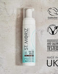 St. Moriz Professional 1 Hour Fast Self Tanner Mousse with Tanning Mitt Bundle - Light to Dark - 200ml - Sunless Instant, Express Self Tanning Foam for Golden, Natural Looking Fake Tan - Aloe Vera
