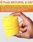Turmeric Kojic Acid Cleansing Pads, Turmeric Face Scrub Pads Enriched with Kojic Acid and Turmeric, for Travel and Daily Use - 60PCS