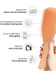 Tangle Teezer Plant-Based Ultimate Detangler Brush, Dry & Wet Hair Brush, Eliminates Knots & Reduces Breakage for All Hair Types, Orange