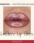 Runway Rogue LuxGloss Lip Gloss, High-Pigment Shimmery Rose-Gold Lip Gloss, ‘Fashion Week’