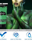 MEICOLY Green Face Body Paint,Halloween SFX Witch Makeup Elphaba Costume Face Paint,Camouflage Gamora Hunting Hulk Body Paint for Adults and Kids,St. Patrick’s Day Face Paint Makeup Accessories