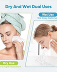 AIDEA Face Towels Disposable-50Ct, Facial Cleansing Wipes for Sensitive Skin, Facial Towelettes for Makeup Removing, Nursing, Travel, Dry Wipes Face Cloths