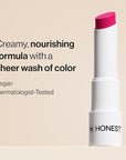 Honest Beauty Moisturizing Vegan Tinted Lip Balm | Antioxidant-rich Acai Extracts + Avocado Oil | Paraben Free + Cruelty Free | Dragon Fruit