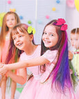 MSDADA New Hair Chalk Comb Temporary Hair Color Dye for Girls Kids with Light Color Hair, Washable Hair Chalk for Girls Age 4 5 6 7 8 9 10 Birthday Cosplay DIY, Easter Stocking Suffer (Pink)
