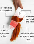 Four Reasons Color Mask - Red Copper - (27 Colors) Toning Treatment, Color Depositing Conditioner, Tone & Enhance Color-Treated Hair - Semi Permanent Hair Dye, Vegan and Cruelty-Free, 6.76 fl oz