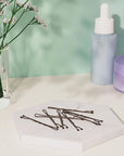 Amazon Basics Bobby Pins, Browth Hair Pins for all Hair types, 48 Count
