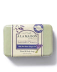 A LA MAISON Lavender Flower Bar Soap - Triple French Milled Natural Moisturizing Hand Soap Bar (3 Bars of Soap, 8.8 oz)