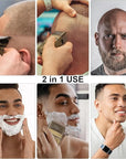 T-Blade Hair Trimmers & Electric Shavers for Men Foil Shaver Beard Trimmer Men's Grooming Kit with Triple Blades Cordless