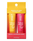 e.l.f. Squeeze Me More Lip Balm Duo, Moisturizing Balm For A Sheer Tint Of Color, Made With Hyaluronic Acid, Vegan & Cruelty-Free, Mango & Watermelon