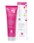 Andalou Naturals Daily Shade Face Sunscreen, 1000 Roses, SPF 30 Mineral Sunscreen with Zinc Oxide, Skin Barrier Defense + Broad Spectrum Protection, Gentle & Soothing, for Sensitive Skin - 2.7 Fl Oz
