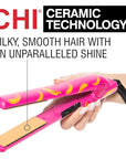 CHI Ceramic Series Flat Iron, Hair Straightener for Silky, Smooth Hair, 1" Iron, Going Bananas