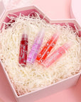 4-Piece Lip Gloss Set for Girls - Roll-On Lip Oil, Long Lasting Lip Care, Shining Clear Hydrating Glossy Tinted Balm