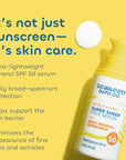 Seaweed Bath Co. Fortify & Protect Super Sheer Face Serum SPF 50 Broad Spectrum Zinc Oxide Facial Sunscreen, 1.1 Ounce, Non-Tinted, Sustainably Harvested Seaweed, Collagen, Ceramides