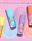 Lip Smacker Fruit Glaze Lip Oil, Ultra-Hydrating & Moisturizing with High-Shine Finish, Plush Applicator for Effortless Glide, Delicious Non-Sticky Flavor - Grape