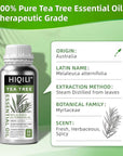 HIQILI Tea Tree Oil for Skin, Hair Restoration, Added to Shampoo, Body Wash, Foot Soak Use - 16 Fl Oz