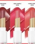 REVLON Super Lustrous Glass Shine Balm Gift Set, 3-Piece, Lipstick Multipack, Hydrating Tinted, Sheer Glossy Finish, 003 Honey Shine, 008 Rum Raisin, 006 Girly Swirly